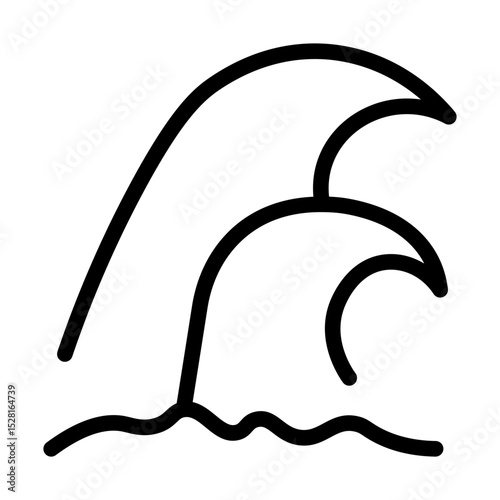 tsunami line icon
