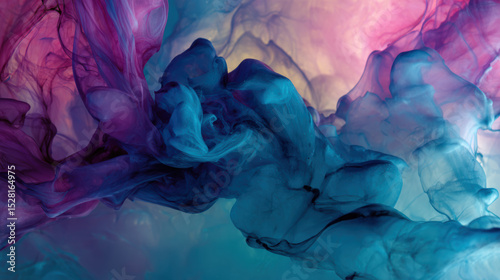 Abstract fluid art showcases vibrant colors and textures