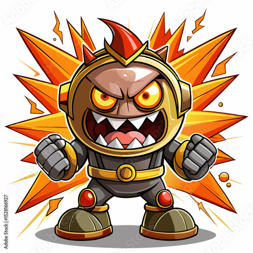 funny angry cartoon bomb