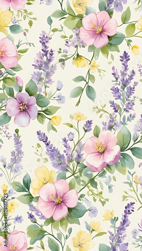 colorful floral illustration for smartphone background