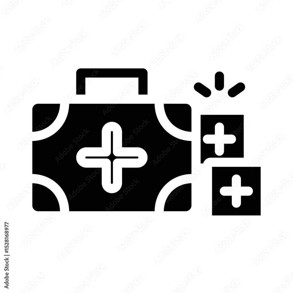 Obraz premium first aid glyph icon
