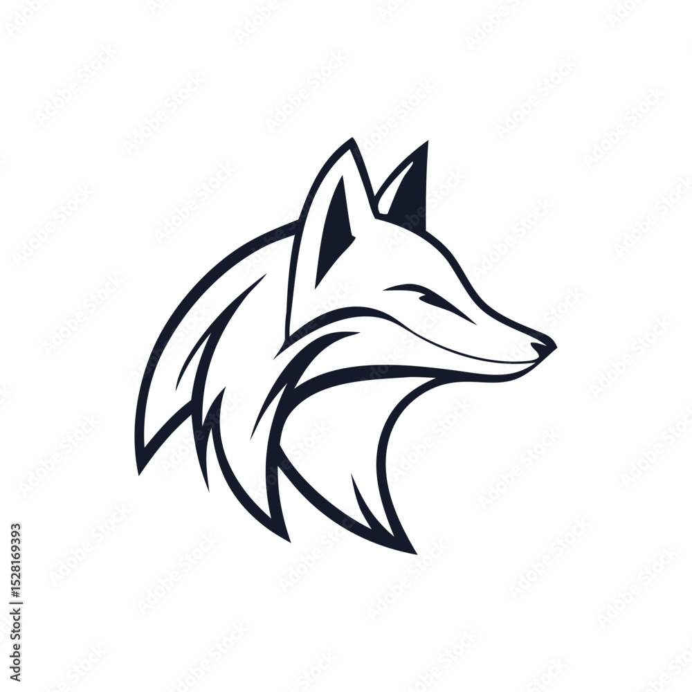 Obraz premium wolf head icon vector art