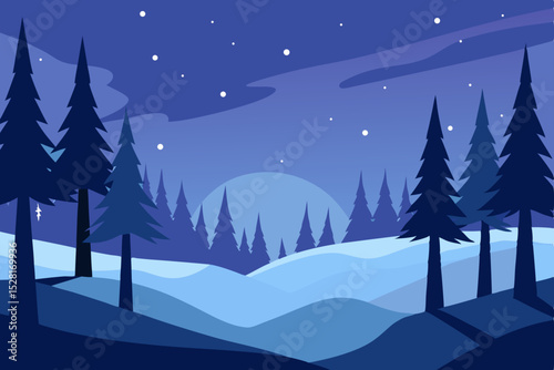 winter landscape with forest