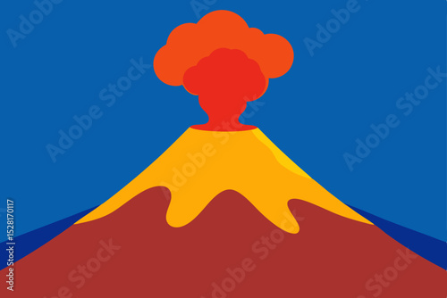 volcano in the clouds