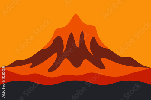 vector illustration of mountain landscape