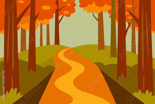 autumn landscape with trees