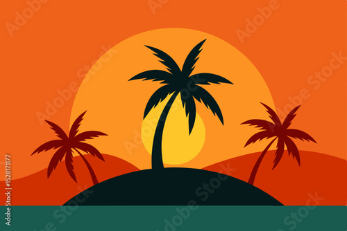 palm trees on the beach