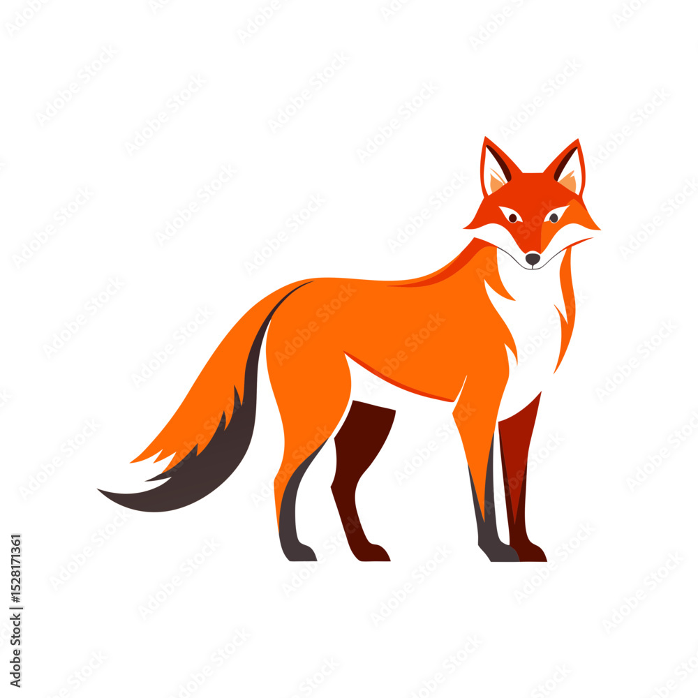 Fototapeta premium fox vector vector art silhouette