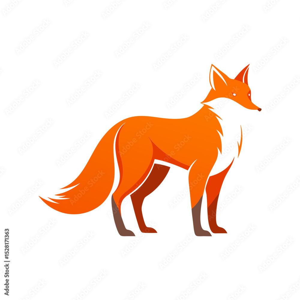 Fototapeta premium fox vector vector art silhouette