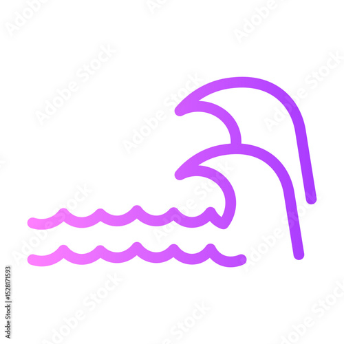 sea waves gradient icon