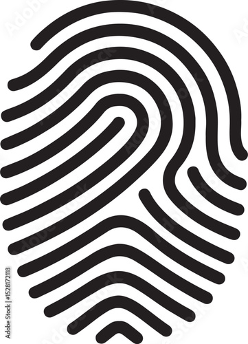 Fingerprint Icon design with white background 