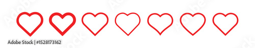 Red love heart icon vector, heart, love, valentine, symbol, romance, vector illustration eps 10.