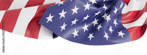 Slika na platnu High-quality image of an American flag draped elegantly