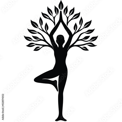 Yoga and Tree of Life Silhouette: A Harmonious Fusion