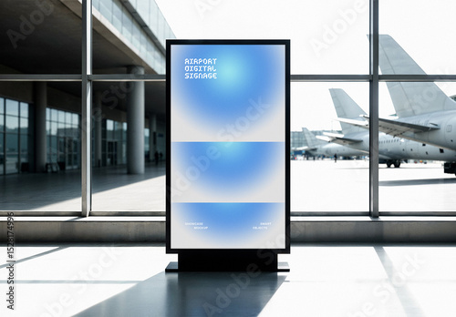 Airport Digital Signage Screen Mockup