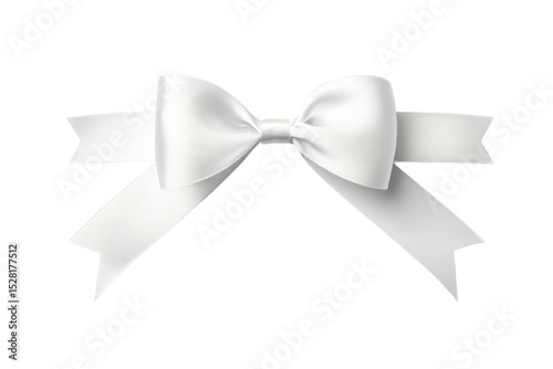Obraz na płótnie A clean white bow centered on a plain.