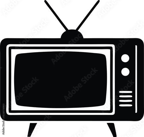 retro tv vector illustration