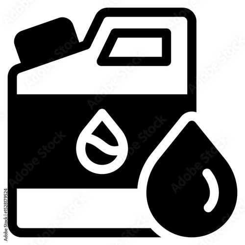 Oil Gallon outline mixed color icon