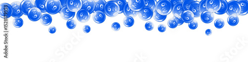 Magnesium round capsules scattered randomly.
