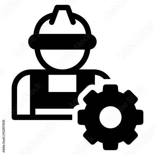 Engineering outline mixed color icon