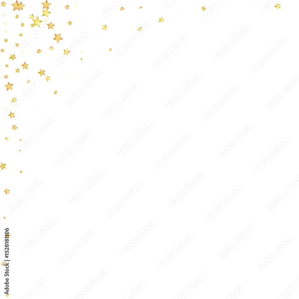 Obraz premium Magic stars vector overlay. Gold stars scattered
