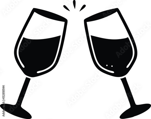 two glasses of wine cheers
