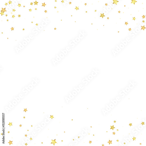 Magic stars vector overlay.  Gold stars scattered
