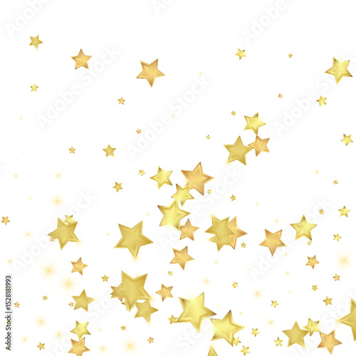 Magic stars vector overlay.  Gold stars scattered