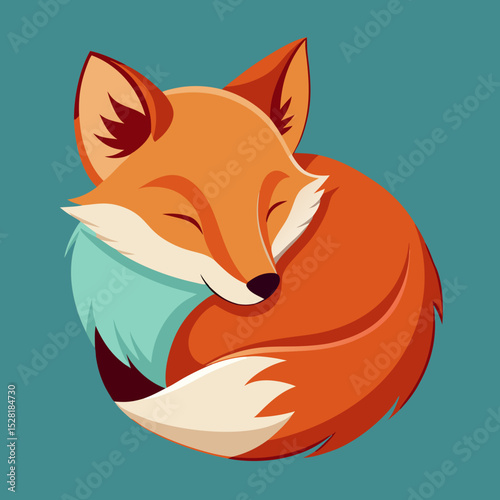 red fox vector illustration