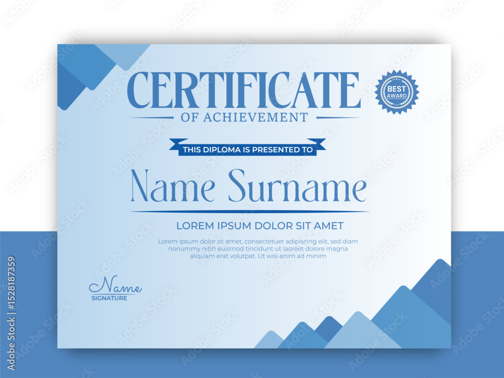 Obraz premium mordant certificate design template banner