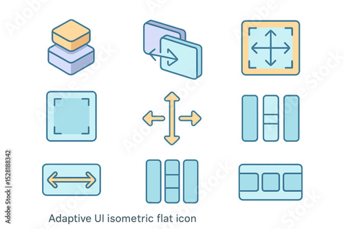 Adaptive ui icons for interface design and layout customization