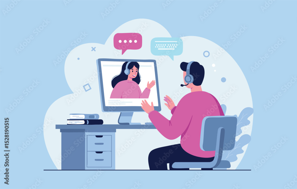Fototapeta premium Streamlining Communication Optimizing Remote Collaboration and Virtual Meetings for Enhanced Productivity