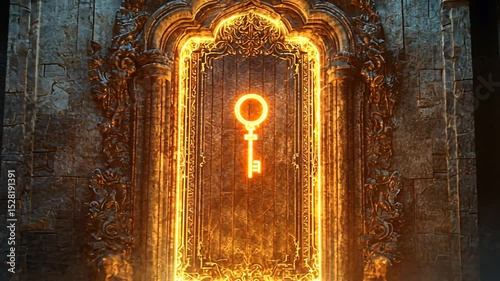 Glowing Keyhole Door to the Unknown
