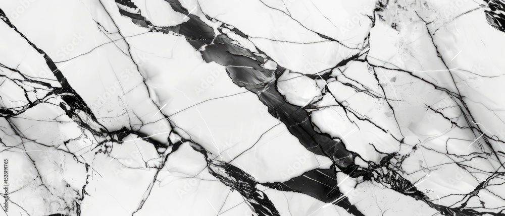 Fototapeta premium Black And White Marble Stone Texture Background