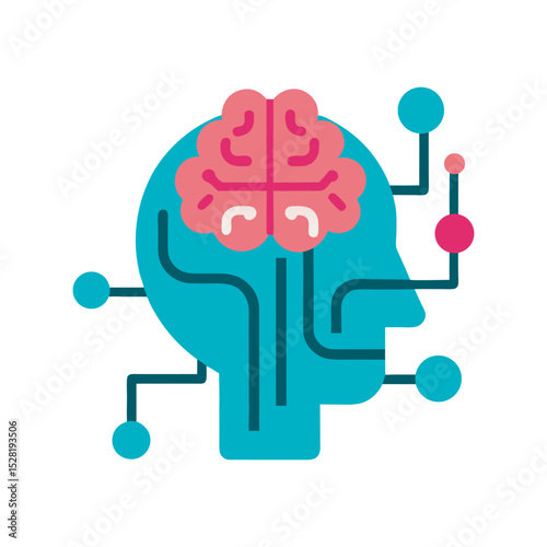Artificial Intelligence Brain Tech Vector Concept
