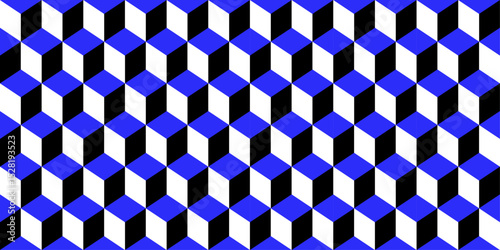 Modern 3d hexagon seamless vector pattern