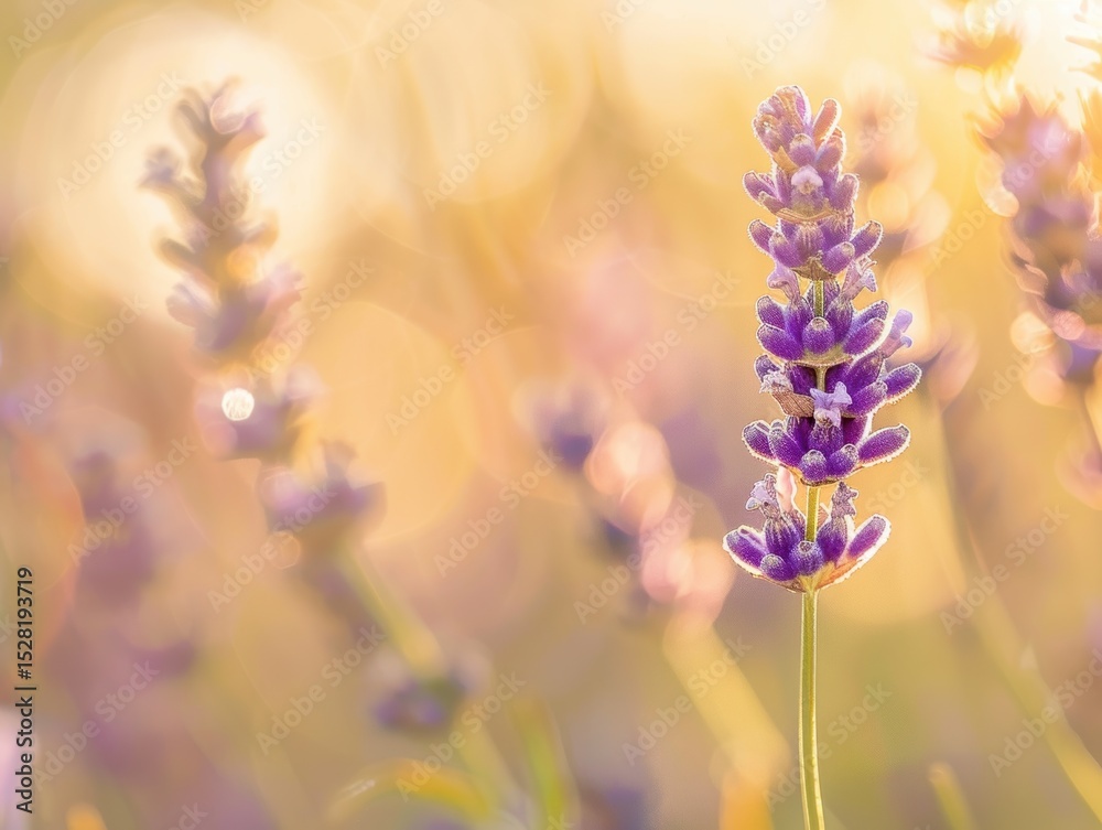 Obraz premium Lush green leaves glisten, adorned with delicate droplets of water under soft golden sunlight