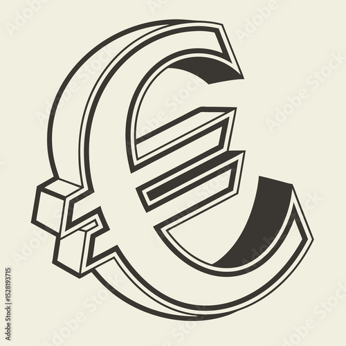 euro symbol on white background