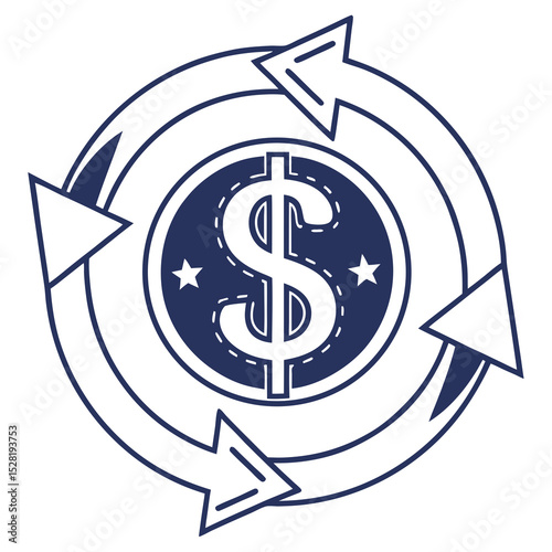 dollar icon vector illustration