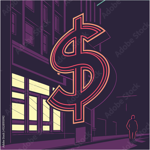 dollar sign on abstract background
