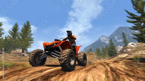ATV Racing 2. Thrilling Quad Race in the Offroad Dirt Trail