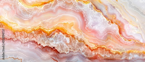 Wallpaper Mural Translucent Agate Stone Texture In Orange Pink Torontodigital.ca