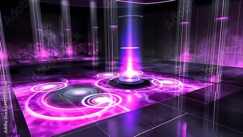 Wallpaper Mural Futuristic Purple Energy Chamber Torontodigital.ca