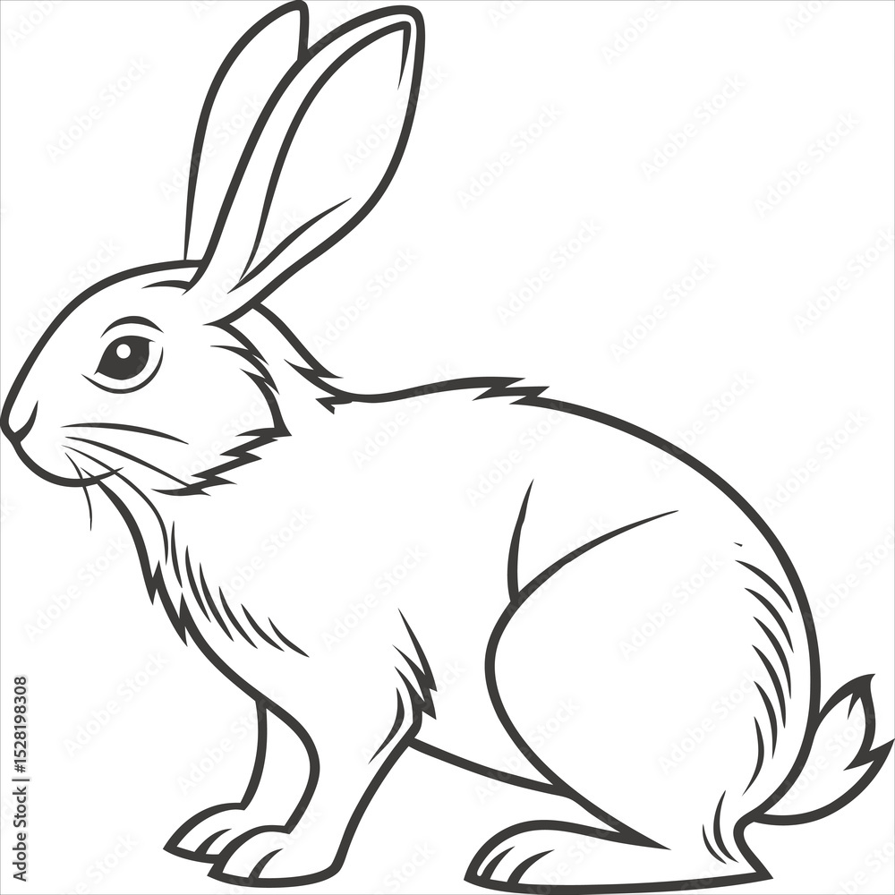 Obraz premium vector illustration of rabbit
