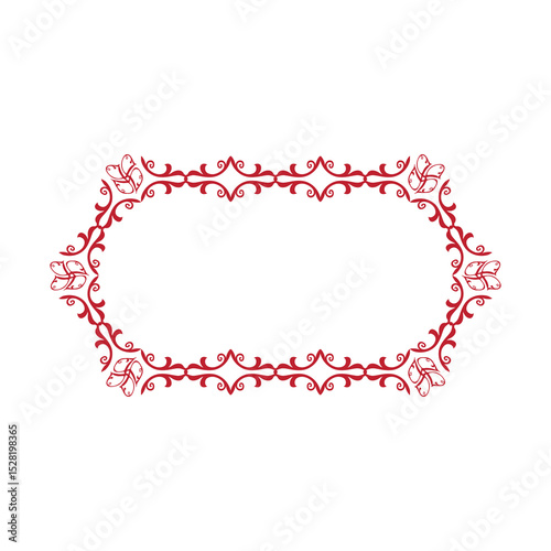 Eslimi Tazhib Iranian Art Design Text Box Text Input Area Floral Vector Old Vintage Art
