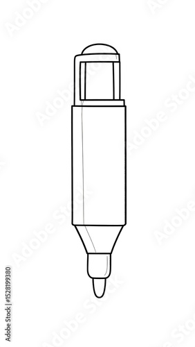 Simple Marker Pen Outline Icon.