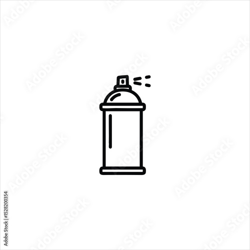 Spray Can Line Icon Aerosol Paint Graffiti