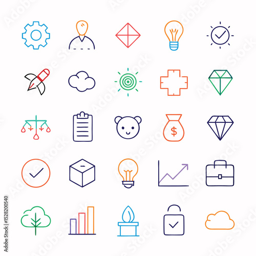 corporate-line-art-vector-icons-colorfull