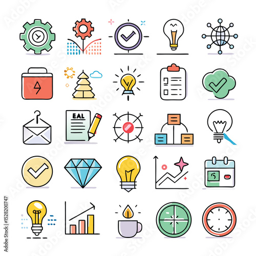 corporate-line-art-vector-icons-colorfull