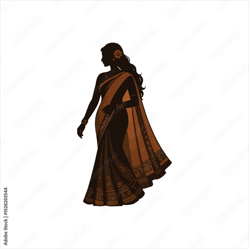 Naklejka premium woman in sari